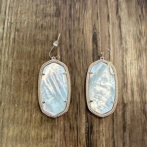 Elegant Silver and White Earrings